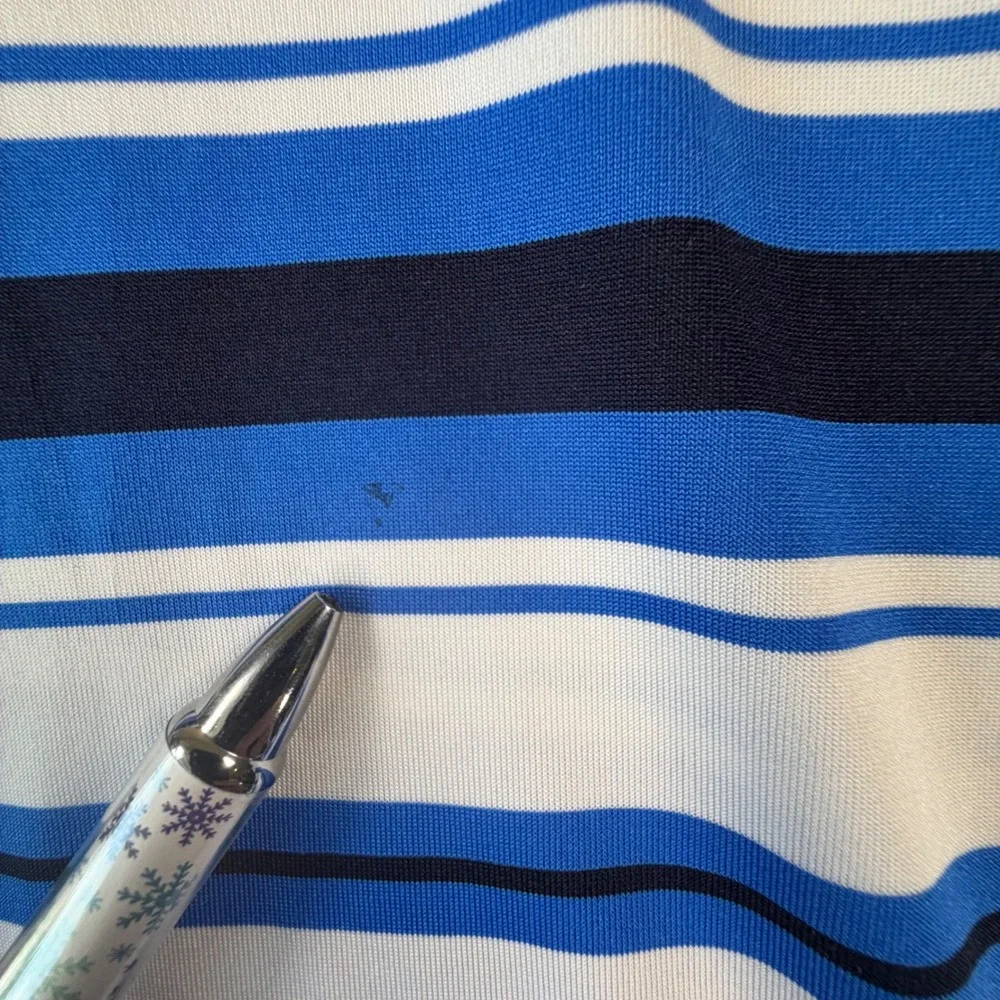 Polo Ralph Lauren Performance Polo Shirt Mens XL Blue White Striped Preppy